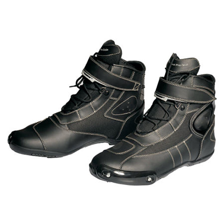 Leather biker Boots Crushing Black Racing Gear