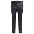 Women Leather Pants Glamorous Black Slim-fit Wear 2