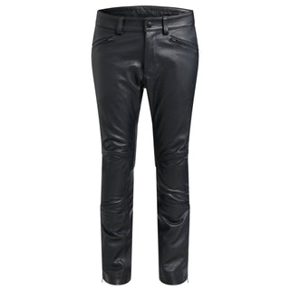 Women Leather Pants Glamorous Black Slim-fit Wear 2