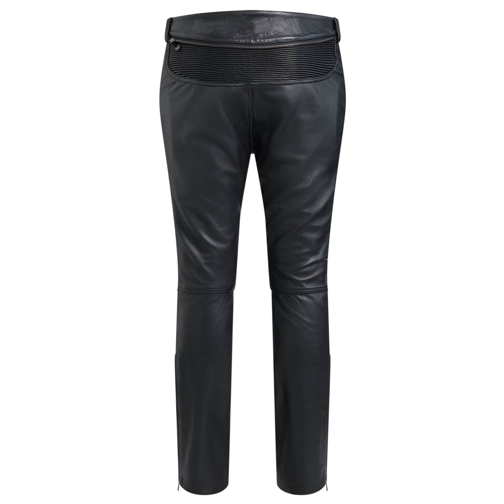 Women Leather Pants Glamorous Black Slim-fit Wear 2