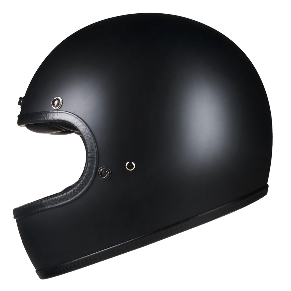 Full Face Retro Motorcycle Helmet - Cafe Racer - Matte