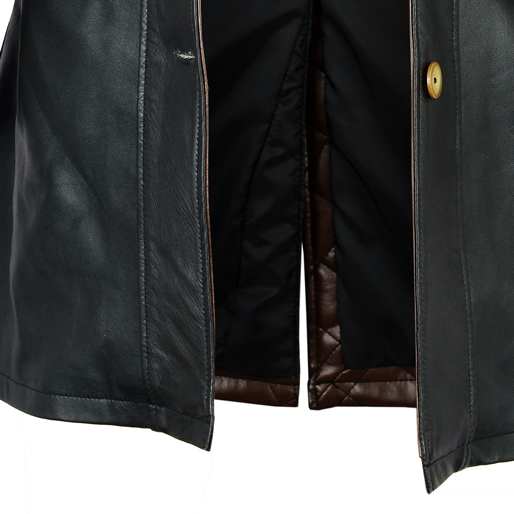 Men Leather Trench Coat Incredible PUBG STYLE