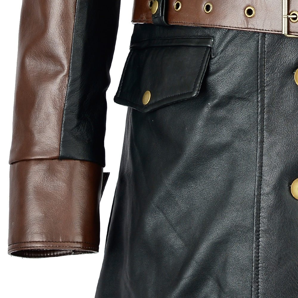 Men Leather Trench Coat Incredible PUBG STYLE