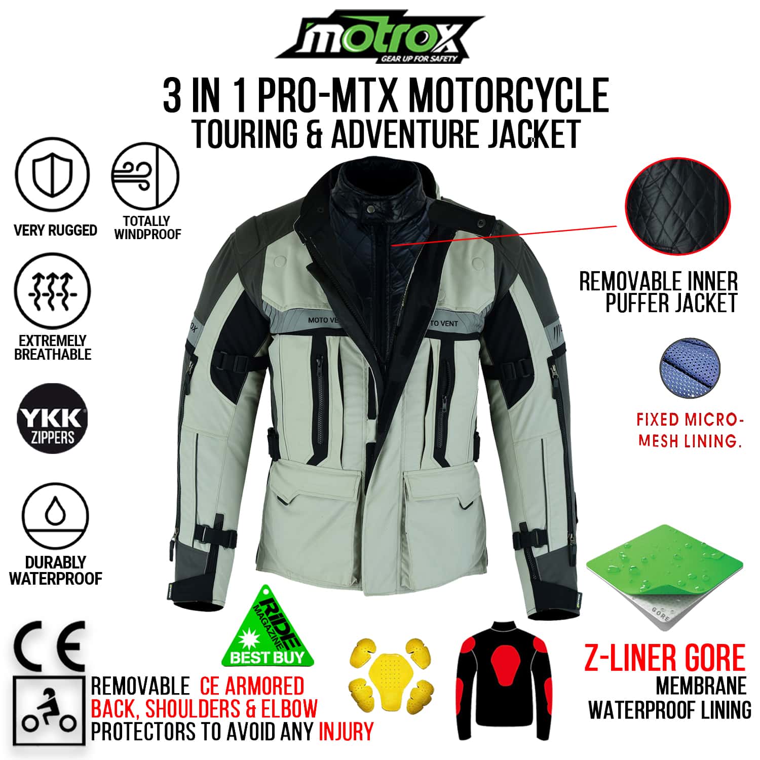 Textile Motorcycle Jacket Thrilling Pro-MTX Racer 3