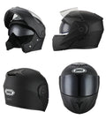 Kids Matt Black Helmet Dirt Bike ATV Off-Road Street Riding Helmet