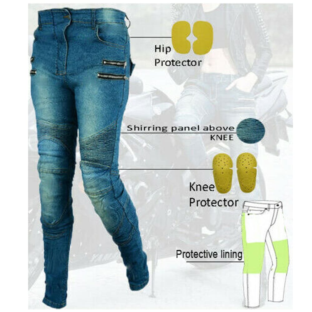 Women Motorbike Kevlar Jeans Motorcycle Pants MK-6