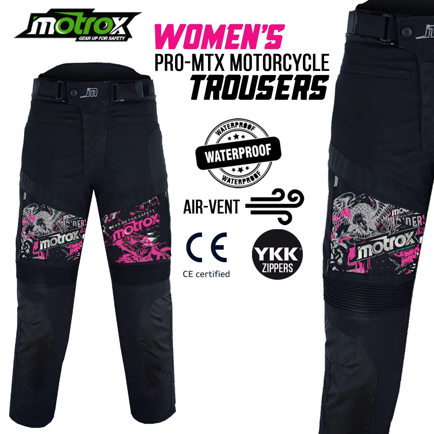 Womens Textile Motorcycle Pants Superior For Touring