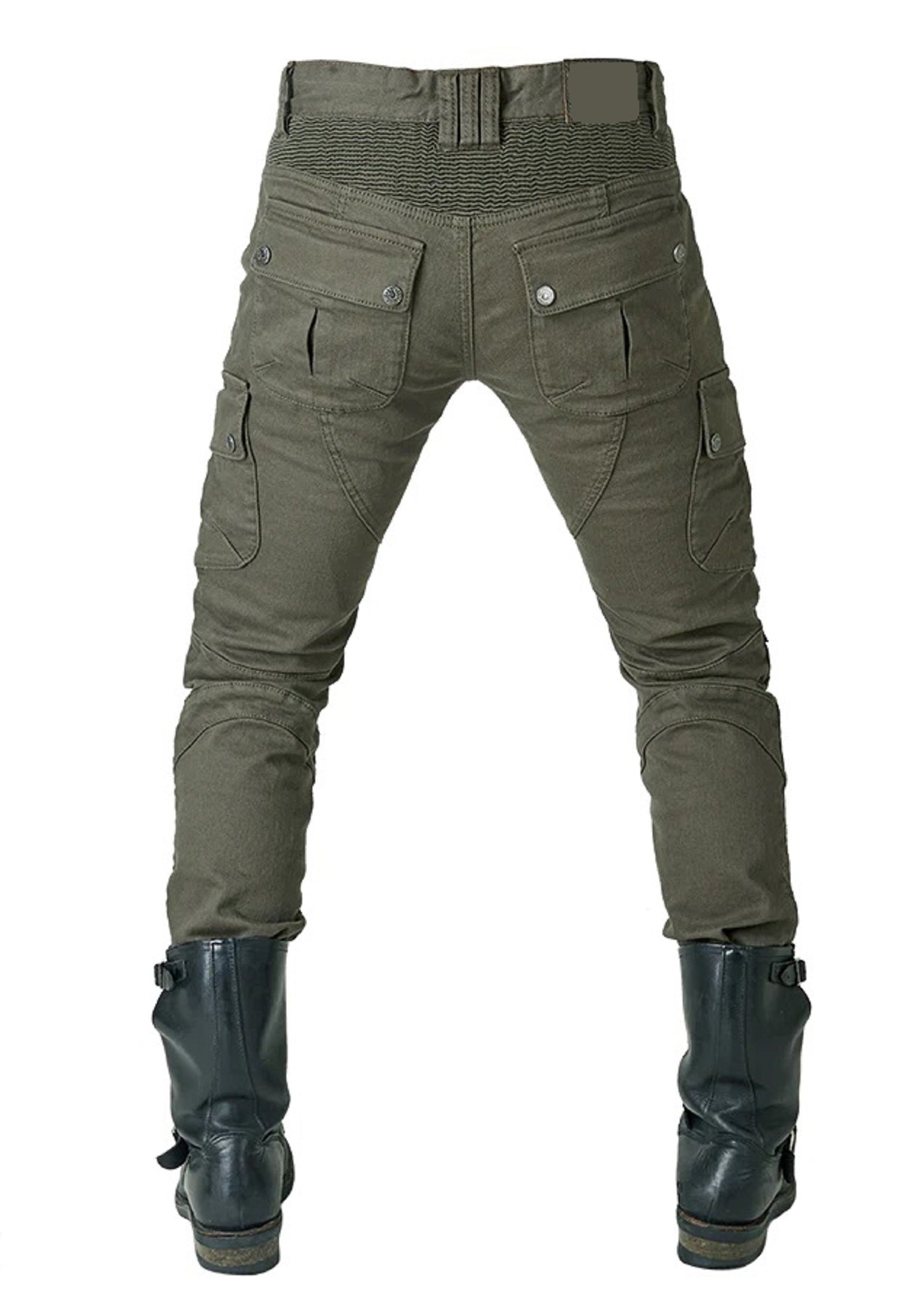 Men Motorbike Jeans For Urban Riders MK-4 Olive Green