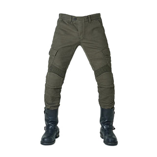 Men Motorbike Jeans For Urban Riders MK-4 Olive Green