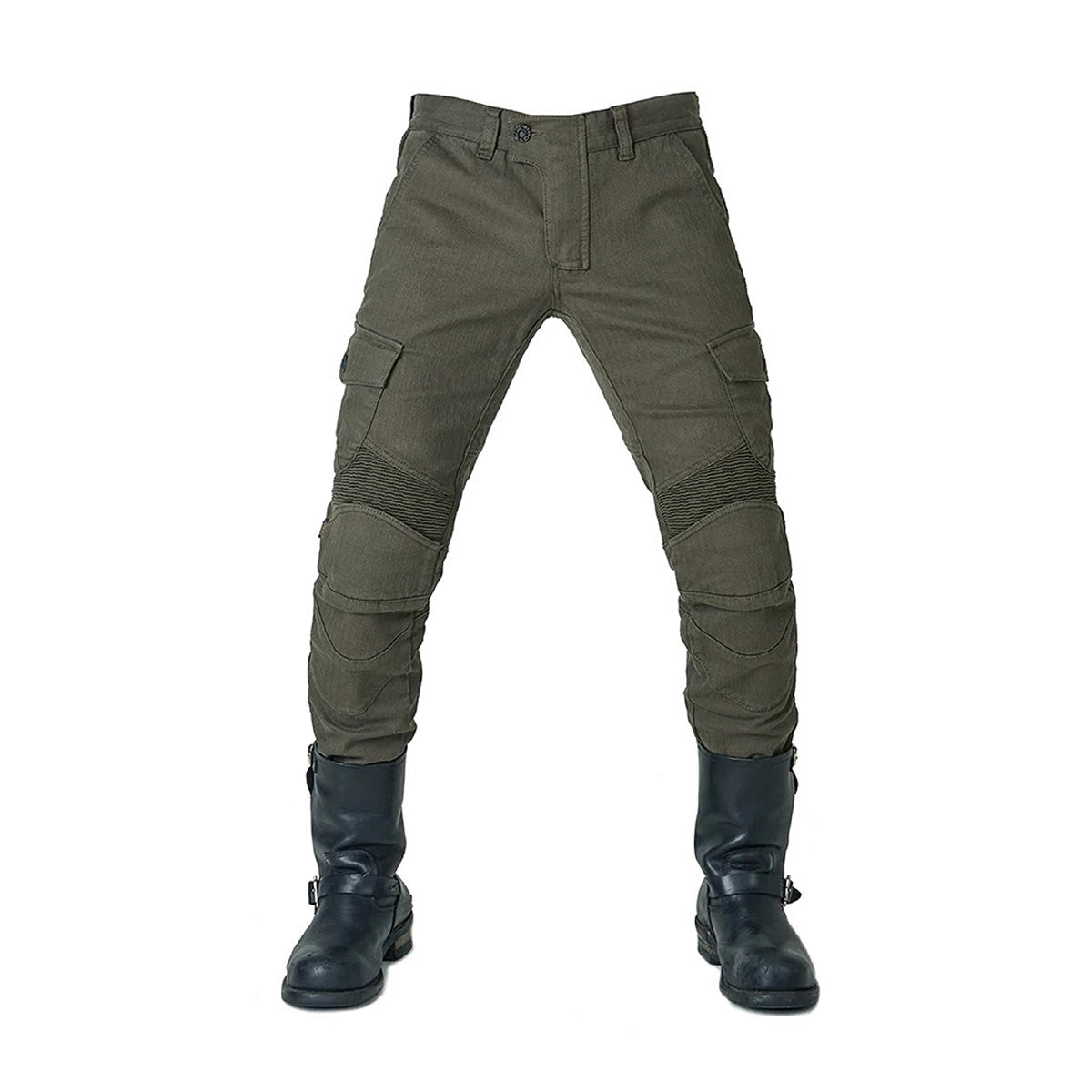 Men Motorbike Jeans For Urban Riders MK-4 Olive Green