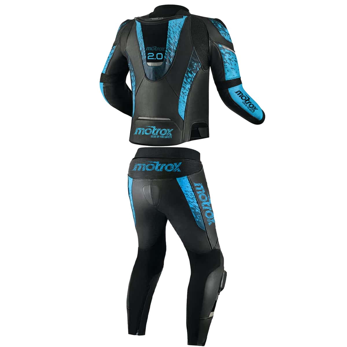 Men Leather Racing Suit Impressive 2 Piece Biker Wear