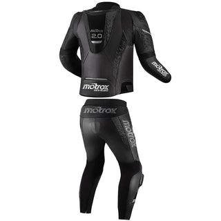 Men Leather Racing Suit Impressive 2 Piece Biker Wear