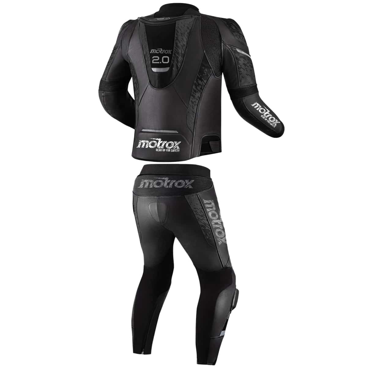 Men Leather Racing Suit Impressive 2 Piece Biker Wear