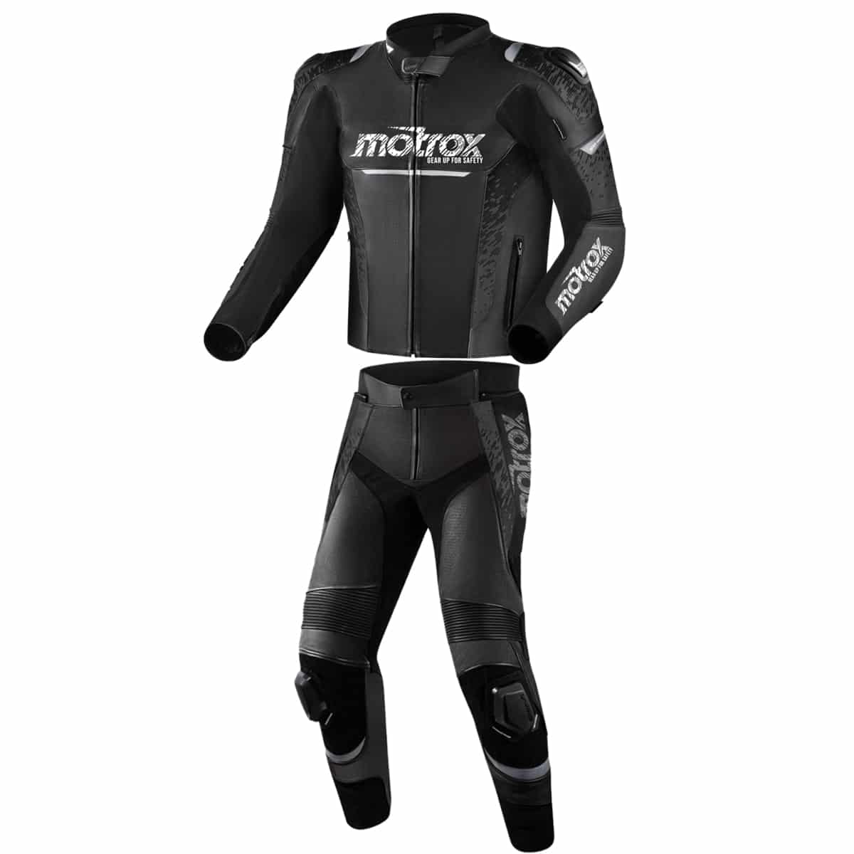 Men Leather Racing Suit Impressive 2 Piece Biker Wear
