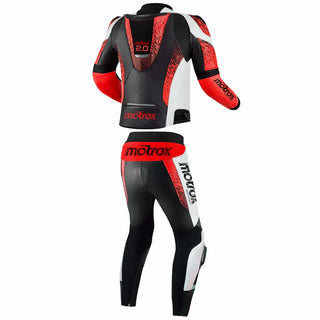 Men Leather Motorcycle Suit Impressive 2 Piece STR 2