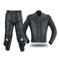 Men Leather Biker Suit 2 Piece Dark Knight Theme