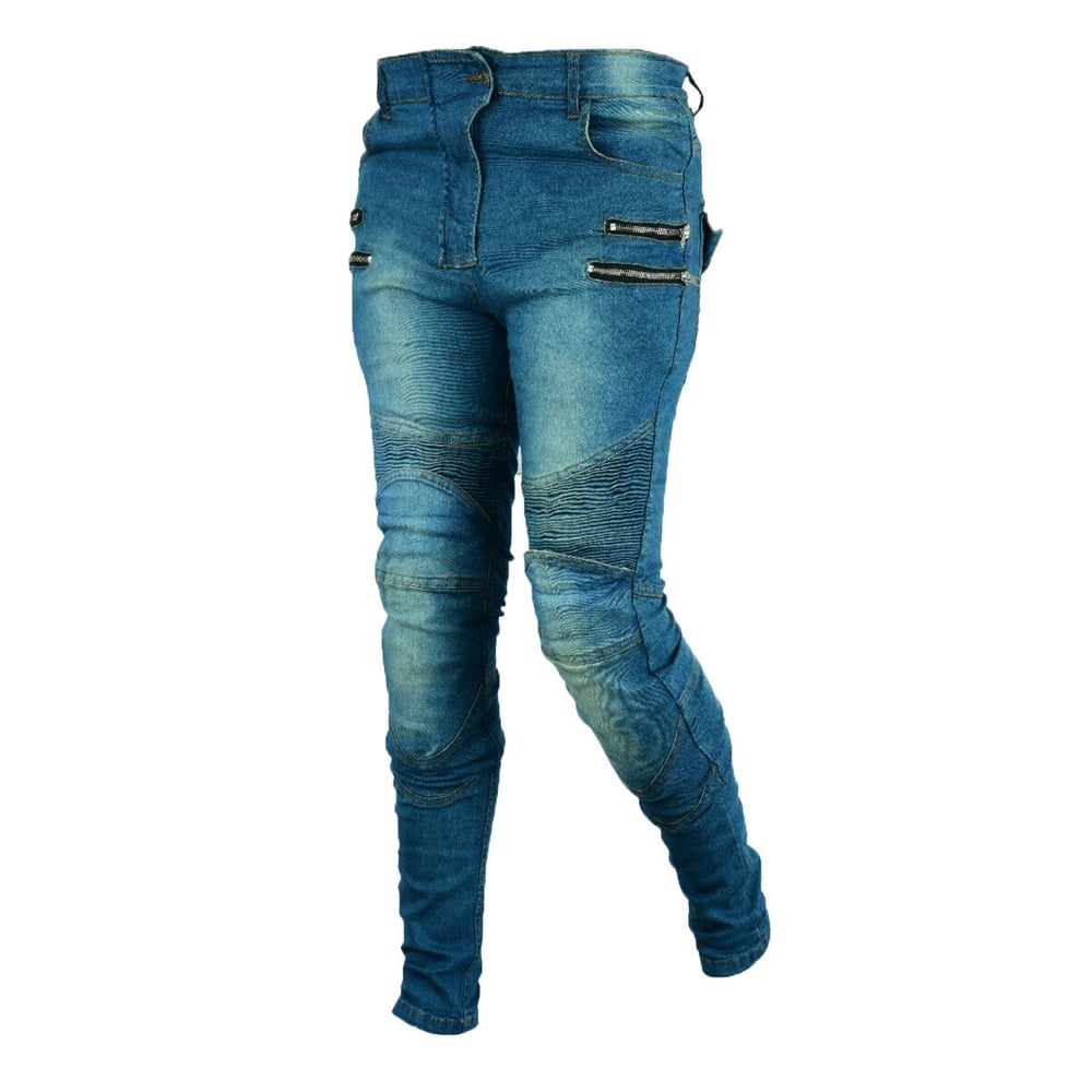 Women Motorbike Kevlar Jeans Motorcycle Pants MK-6
