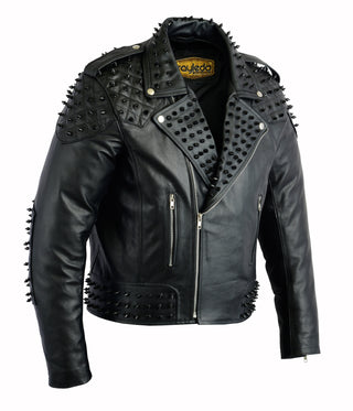 Iconic Marlon Brando Style Studded Leather Jacket