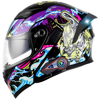R6s Modular Helmet with Intercom Bluetooth Headset