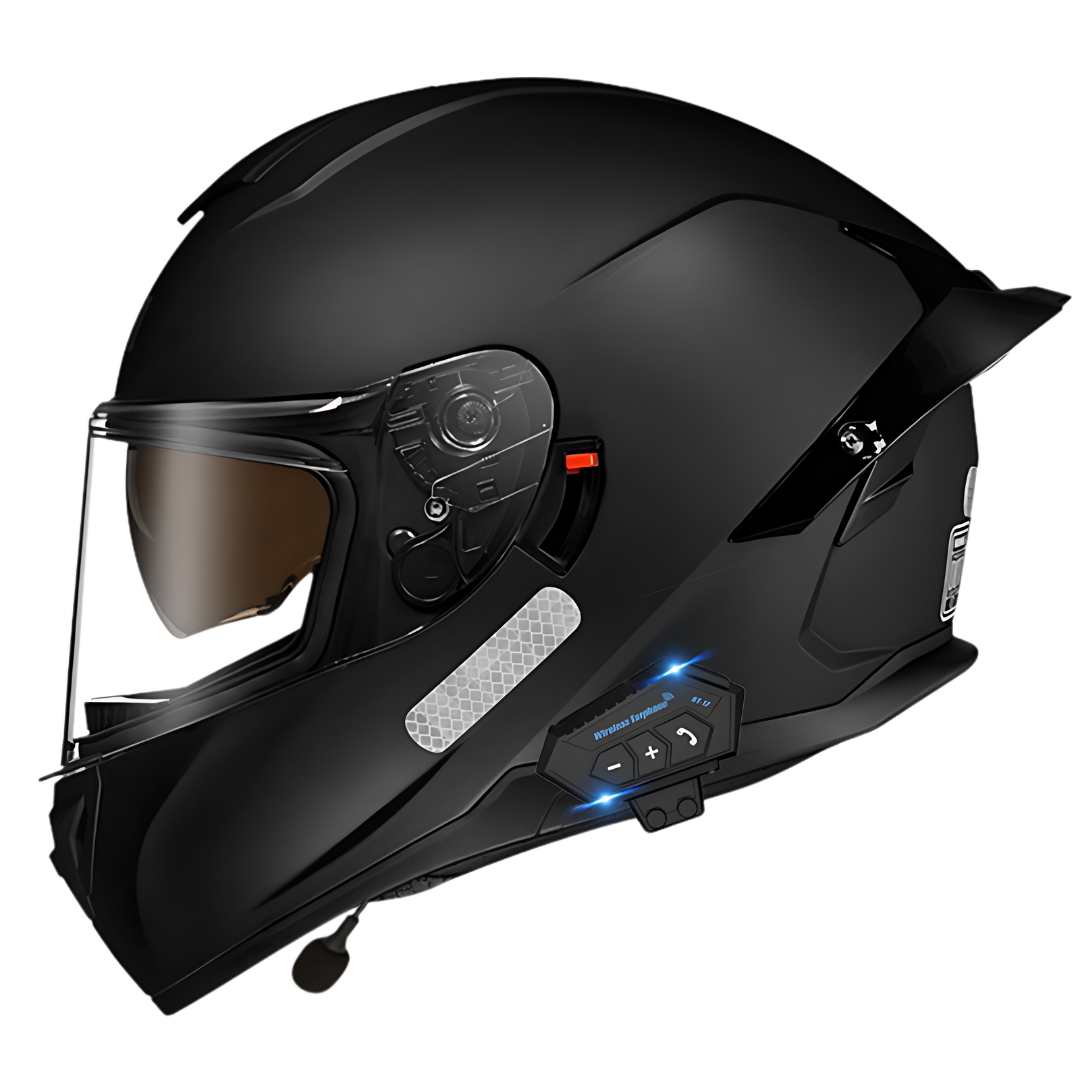 B1 Full Face Motorcycle Helmet with Integrated Bluetooth