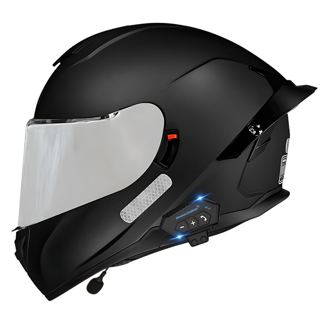 B1 Full Face Motorcycle Helmet with Integrated Bluetooth