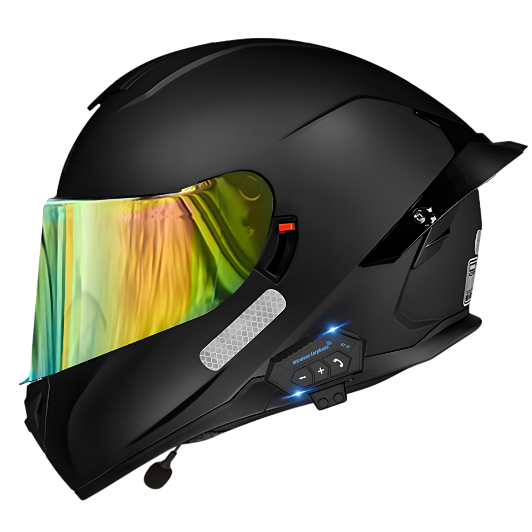 B1 Full Face Motorcycle Helmet with Integrated Bluetooth