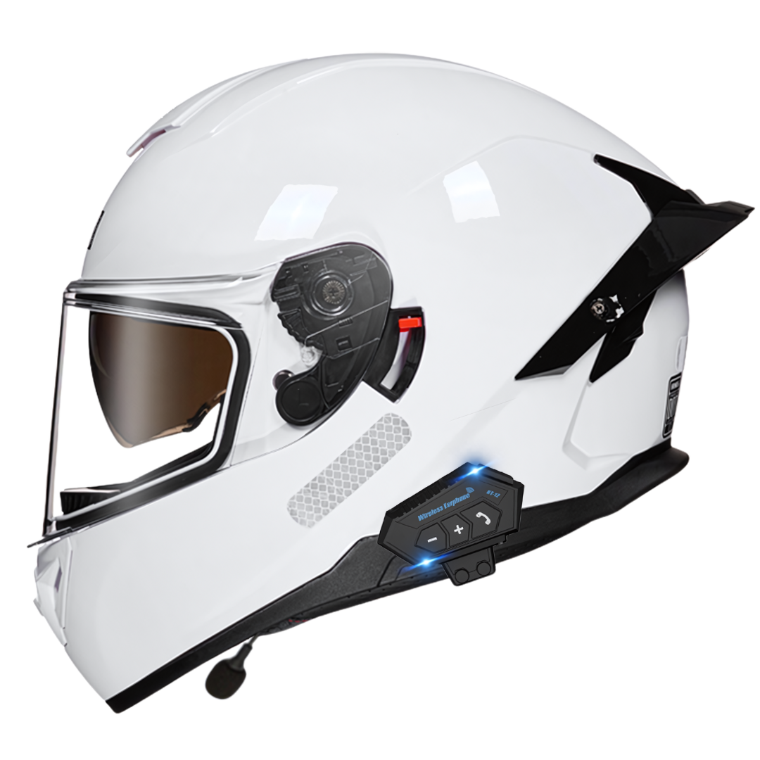 B1 Full Face Motorcycle Helmet with Integrated Bluetooth