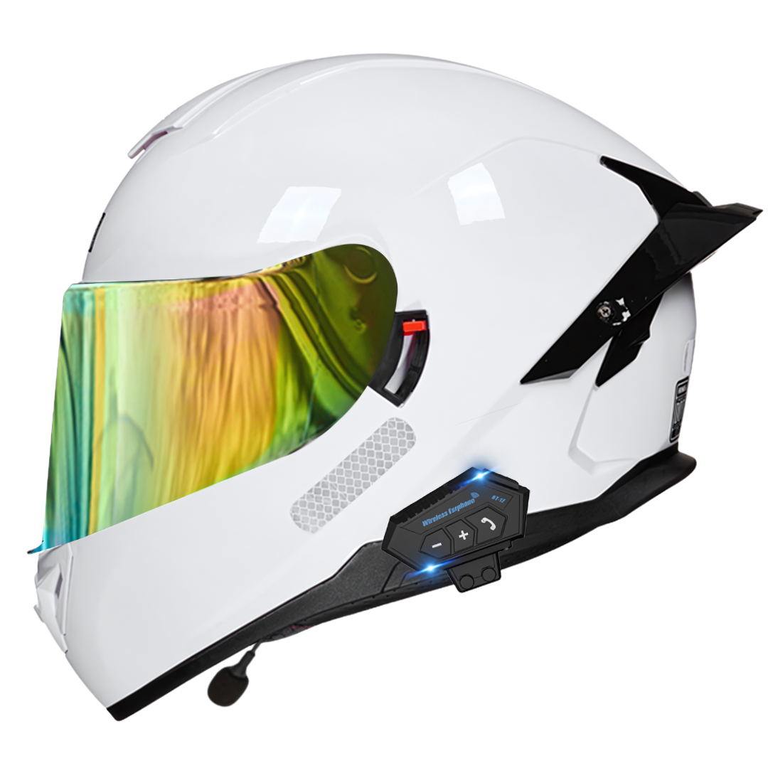 B1 Full Face Motorcycle Helmet with Integrated Bluetooth