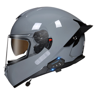 B1 Full Face Motorcycle Helmet with Integrated Bluetooth