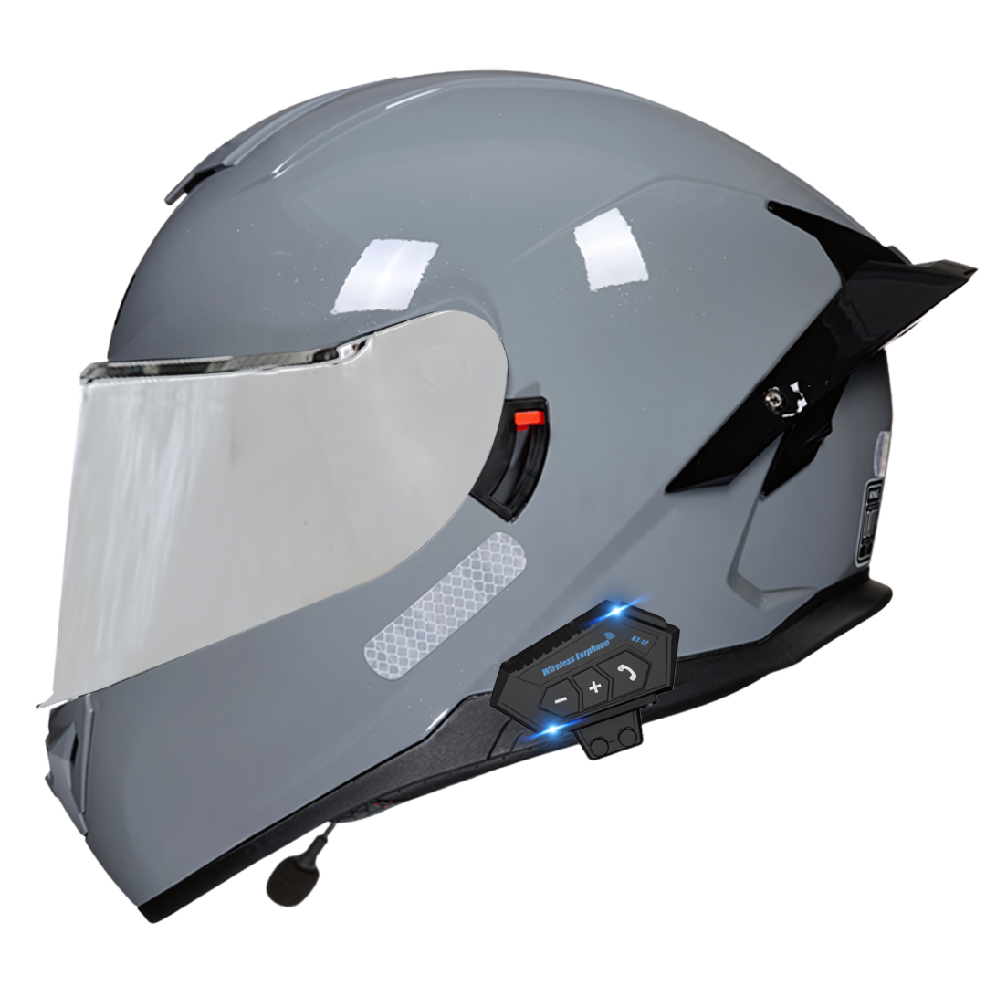 B1 Full Face Motorcycle Helmet with Integrated Bluetooth