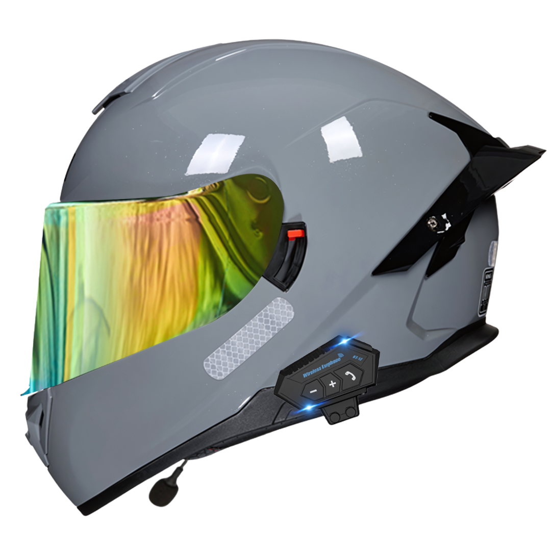 B1 Full Face Motorcycle Helmet with Integrated Bluetooth