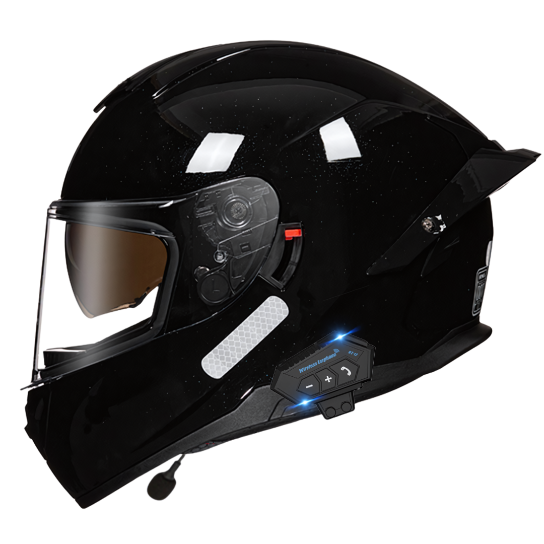 B1 Full Face Motorcycle Helmet with Integrated Bluetooth