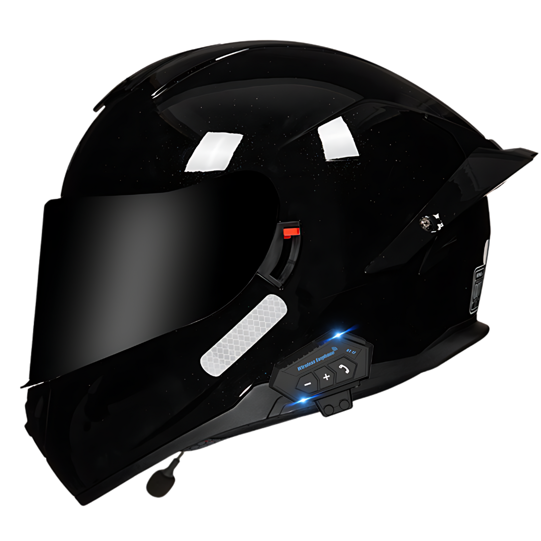 B1 Full Face Motorcycle Helmet with Integrated Bluetooth