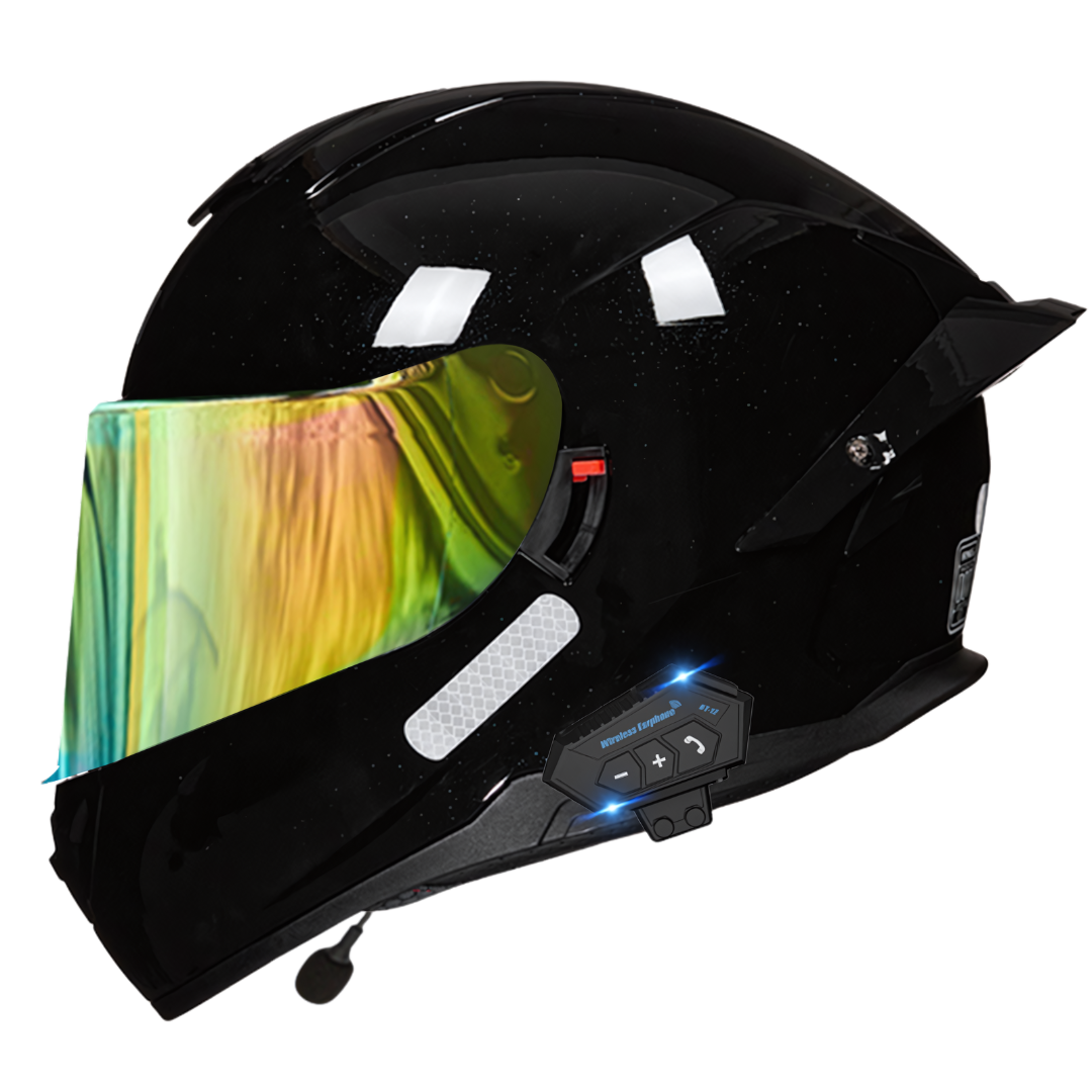 B1 Full Face Motorcycle Helmet with Integrated Bluetooth