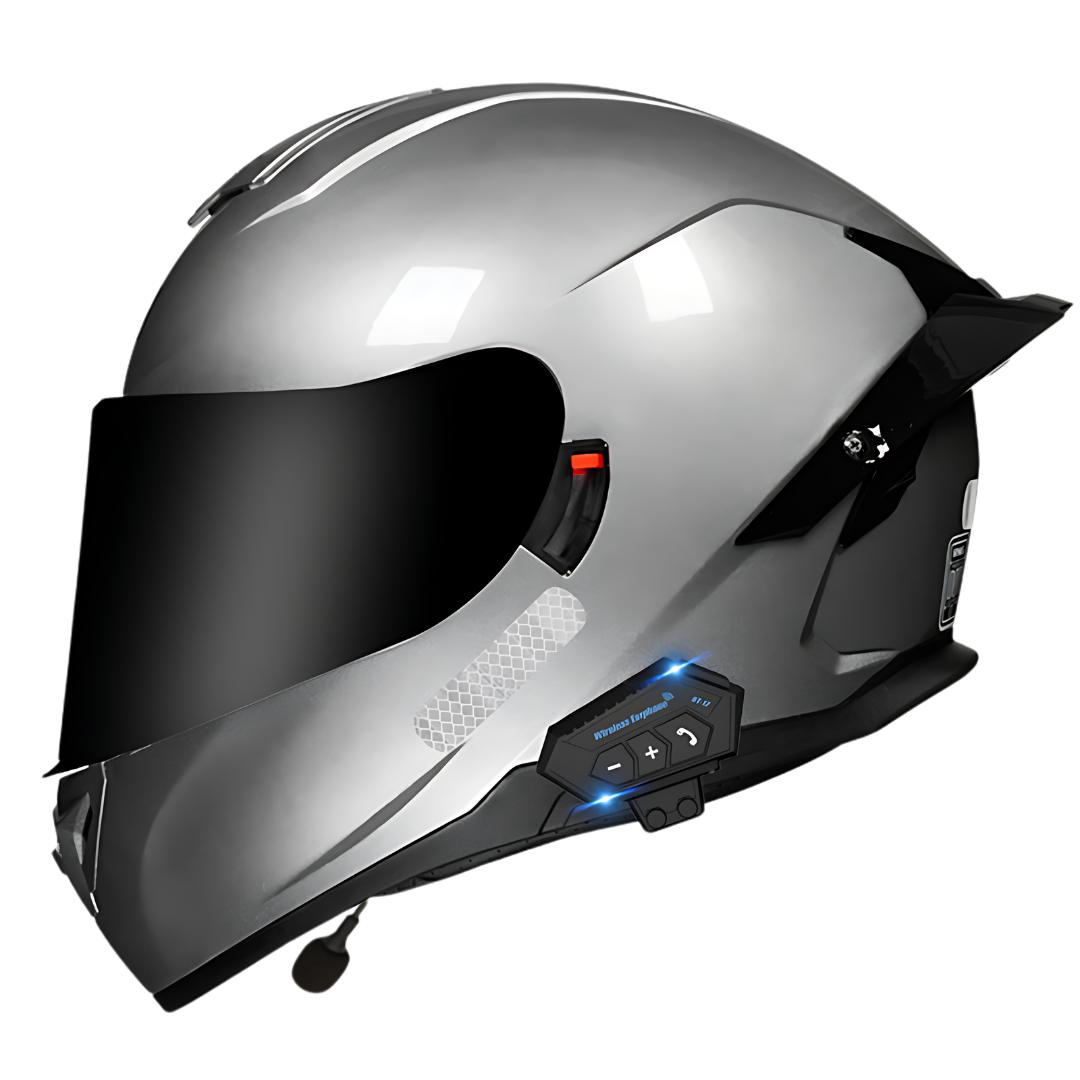 B1 Full Face Motorcycle Helmet with Integrated Bluetooth