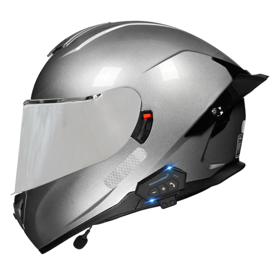 B1 Full Face Motorcycle Helmet with Integrated Bluetooth