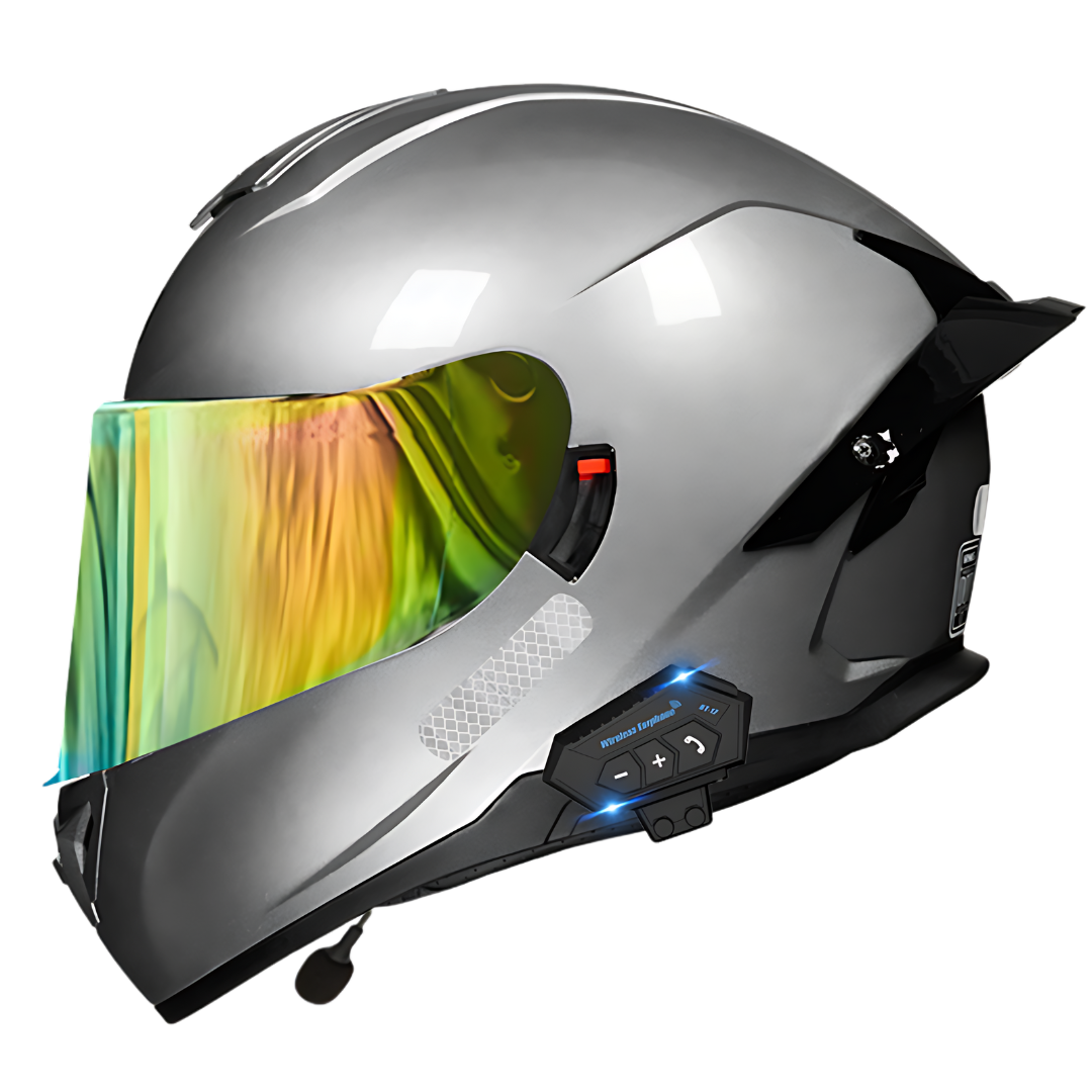 B1 Full Face Motorcycle Helmet with Integrated Bluetooth