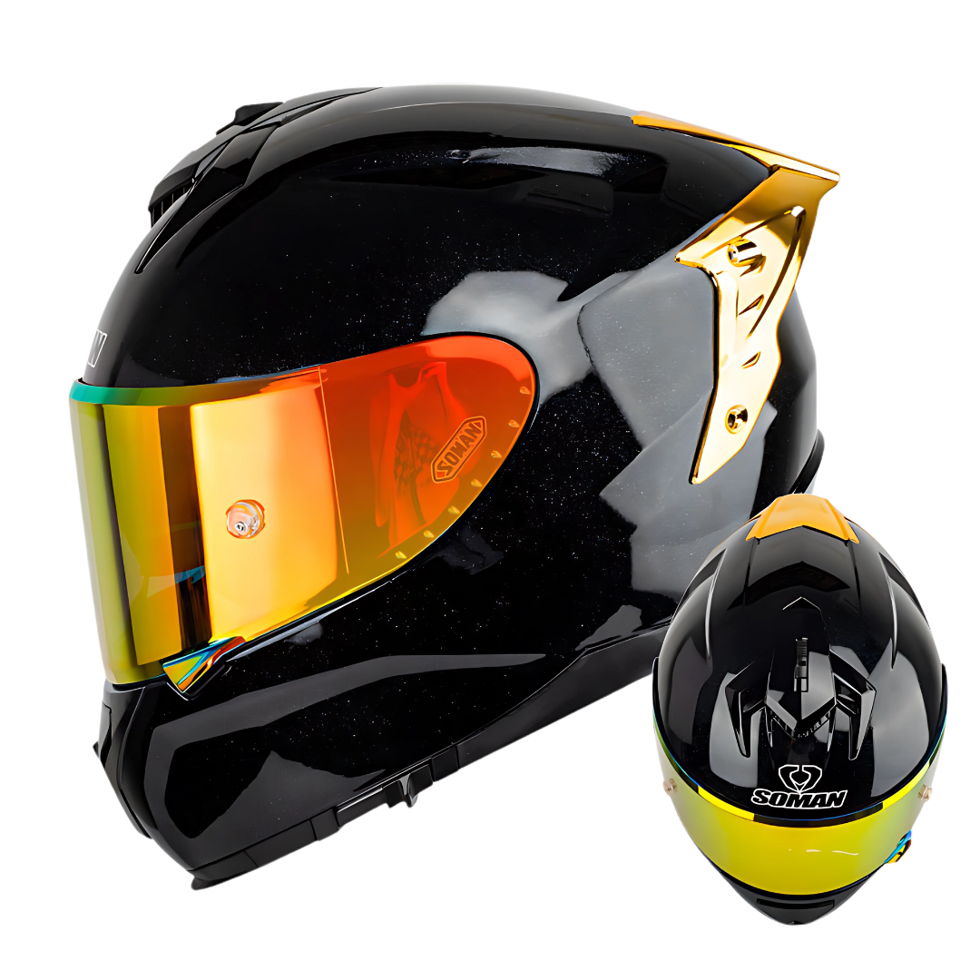 SM2-S Full Face Motorcycle Helmet –Dual Lens, ECE Certified