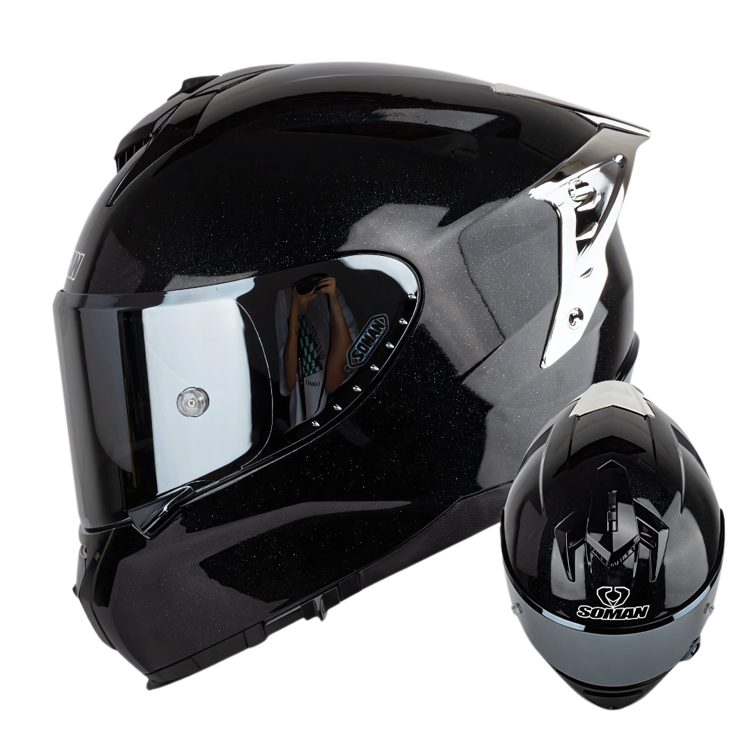 SM2-S Full Face Motorcycle Helmet –Dual Lens, ECE Certified