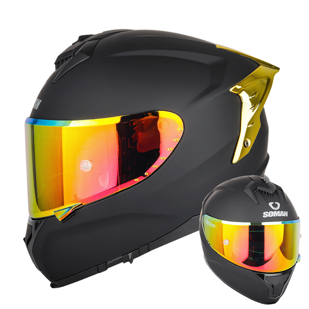 SM2-S Full Face Motorcycle Helmet –Dual Lens, ECE Certified