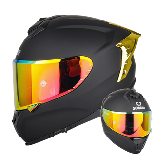 SM2-S Full Face Motorcycle Helmet –Dual Lens, ECE Certified