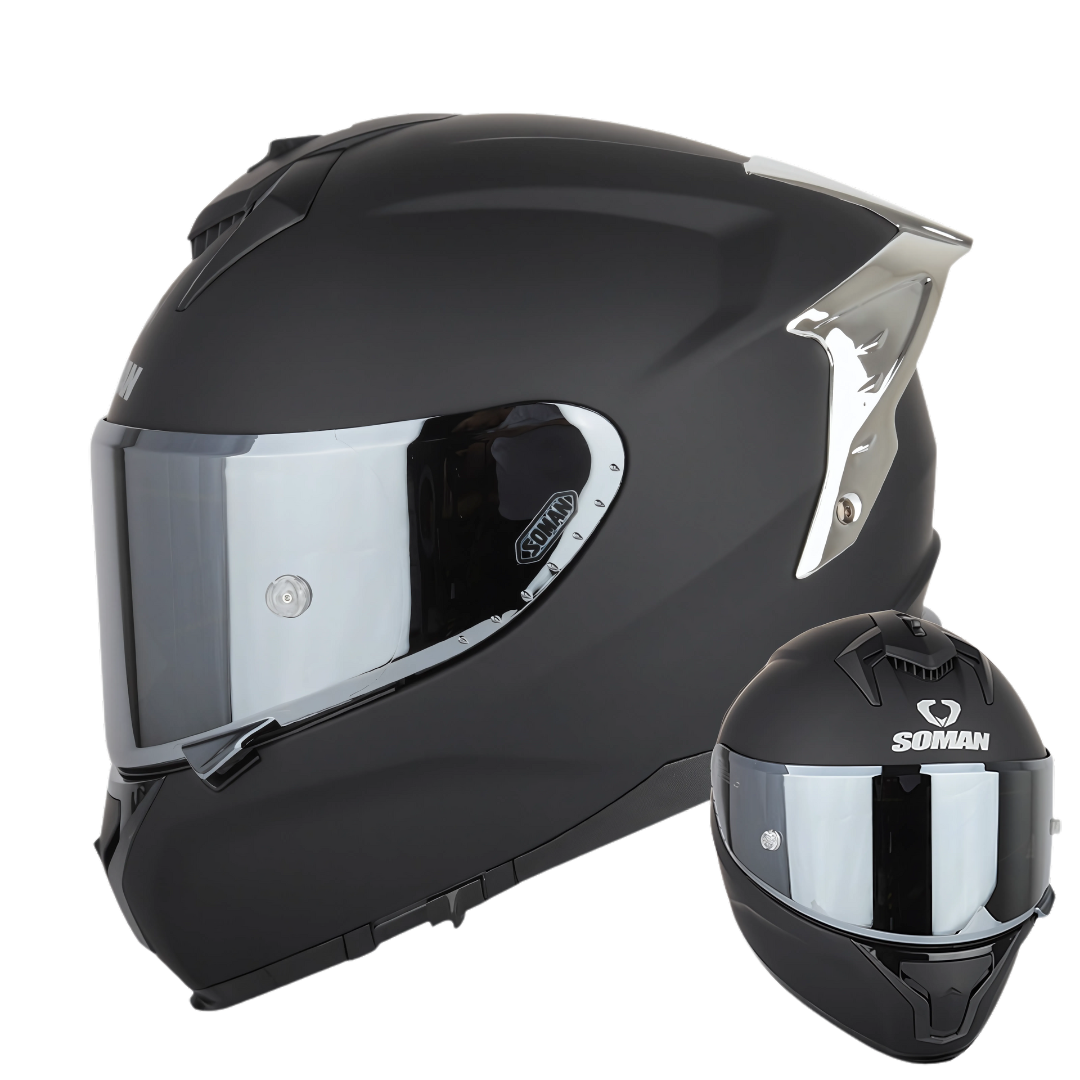 SM2-S Full Face Motorcycle Helmet –Dual Lens, ECE Certified
