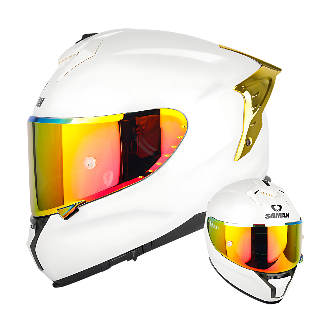 SM2-S Full Face Motorcycle Helmet –Dual Lens, ECE Certified