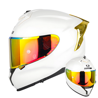 SM2-S Full Face Motorcycle Helmet –Dual Lens, ECE Certified