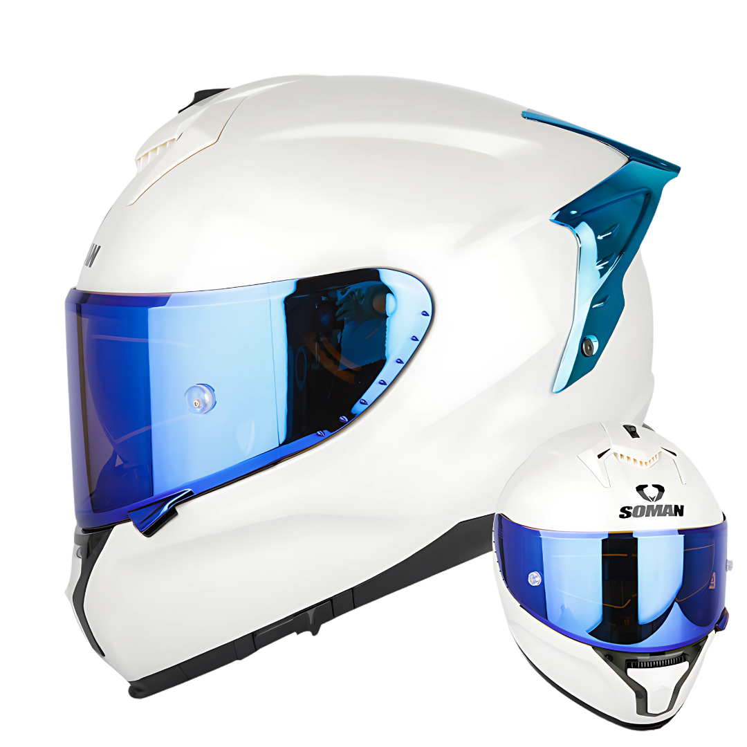 SM2-S Full Face Motorcycle Helmet –Dual Lens, ECE Certified