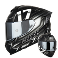 SM2-S Full Face Motorcycle Helmet –Dual Lens, ECE Certified
