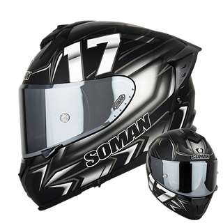SM2-S Full Face Motorcycle Helmet –Dual Lens, ECE Certified