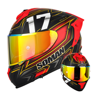 SM2-S Full Face Motorcycle Helmet –Dual Lens, ECE Certified