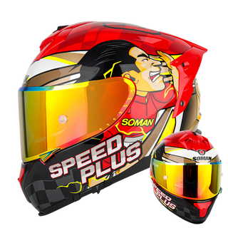 SM2-S Full Face Motorcycle Helmet –Dual Lens, ECE Certified