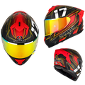 SM2-S Full Face Motorcycle Helmet –Dual Lens, ECE Certified